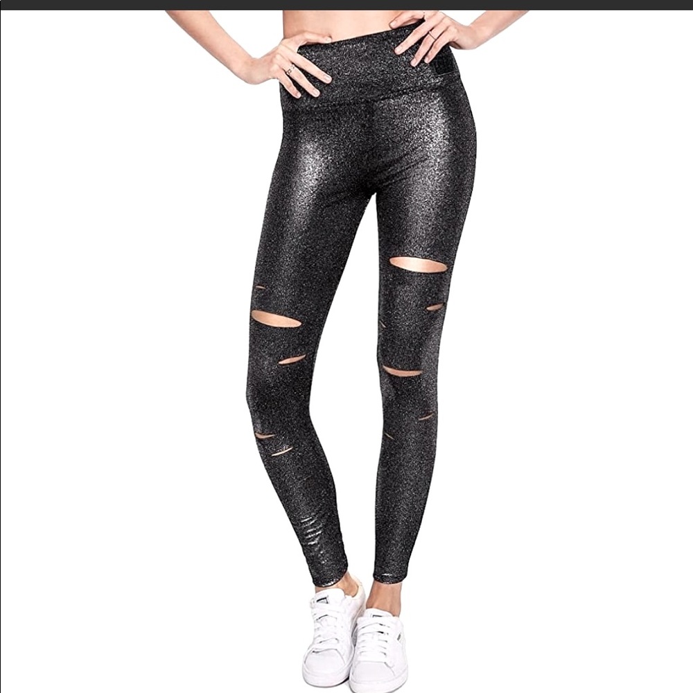 Pink sparkle leggings